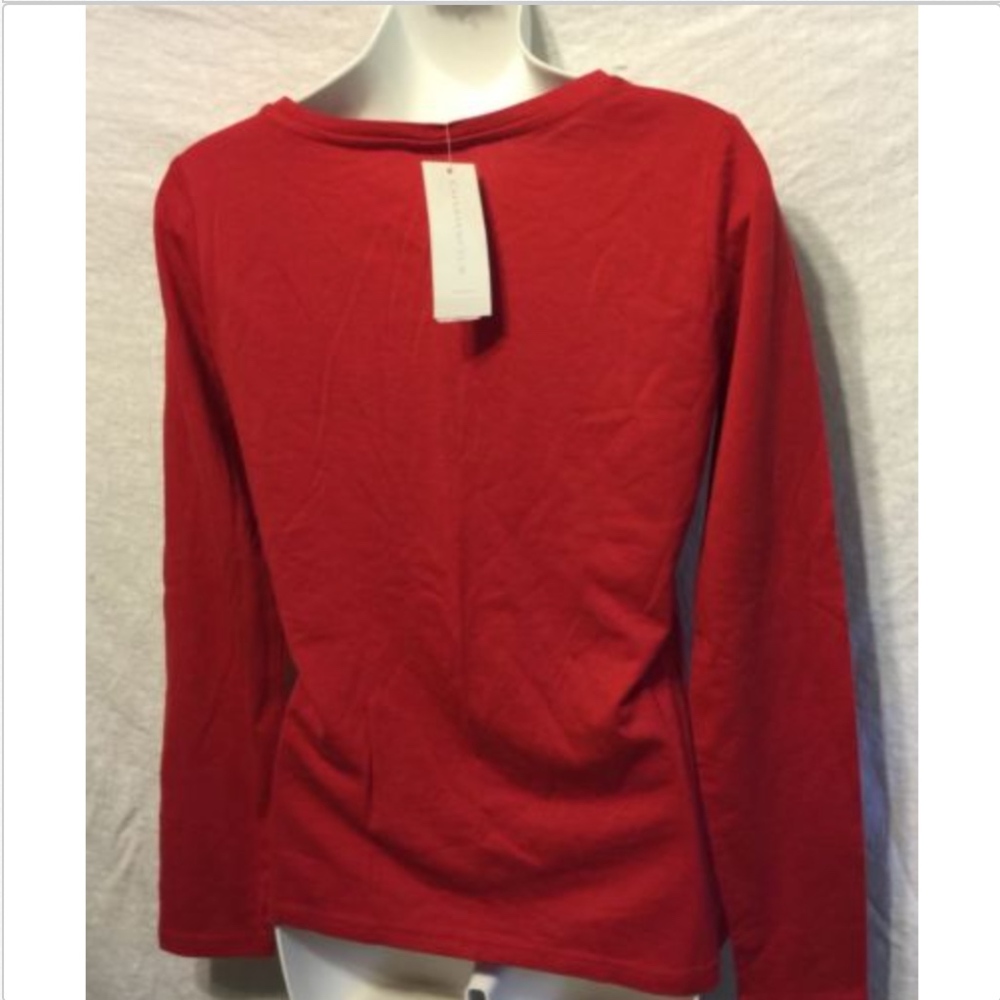 Snowflake Embellished Long Sleeve Tee Charter Club - Picture 3 of 3